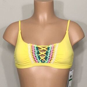 Isabella Rose yellow bikini top. RUNS SMALL. NWT